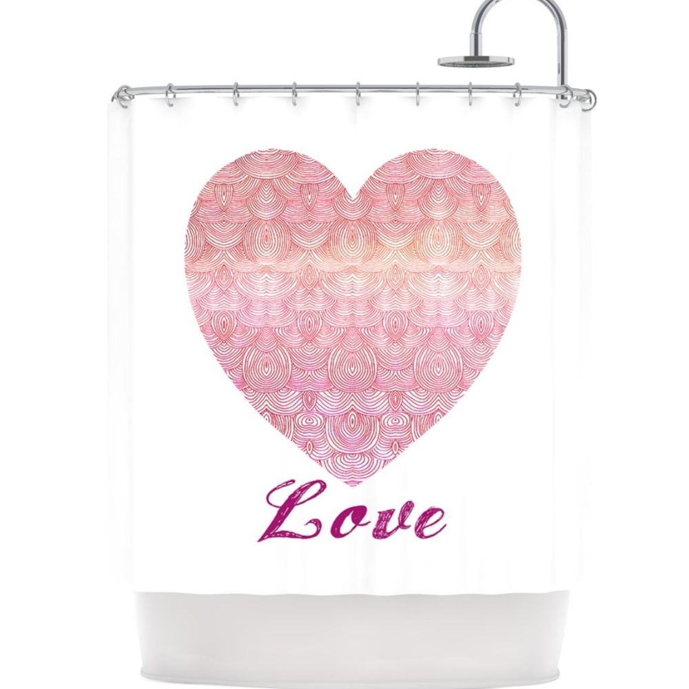 NWT Kess InHouse Love Shower Curtain